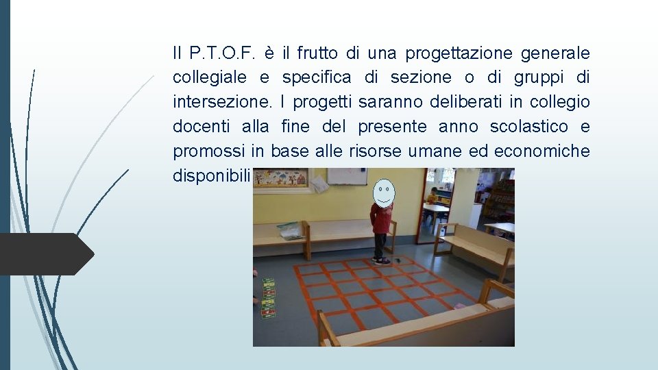 Il P. T. O. F. è il frutto di una progettazione generale collegiale e