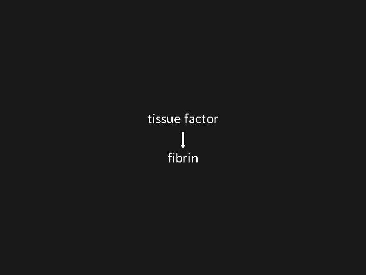 tissue factor fibrin tissue factor fibrin