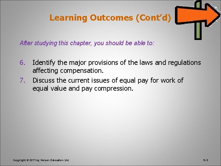 Learning Outcomes (Cont’d) After studying this chapter, you should be able to: 6. 7.