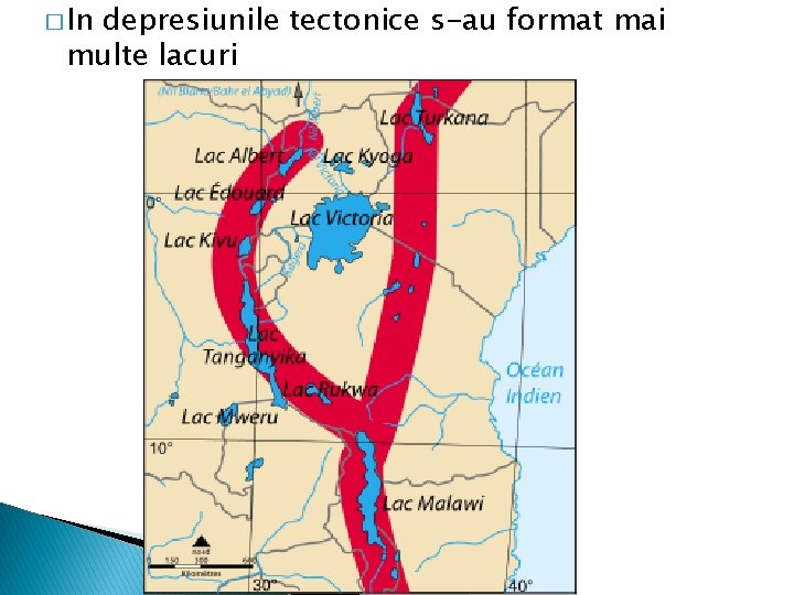 � In depresiunile tectonice s-au format mai multe lacuri 