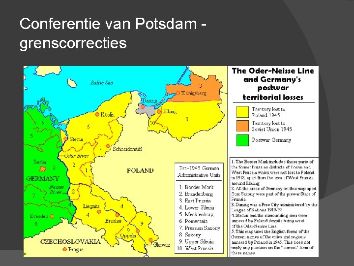 Conferentie van Potsdam grenscorrecties 