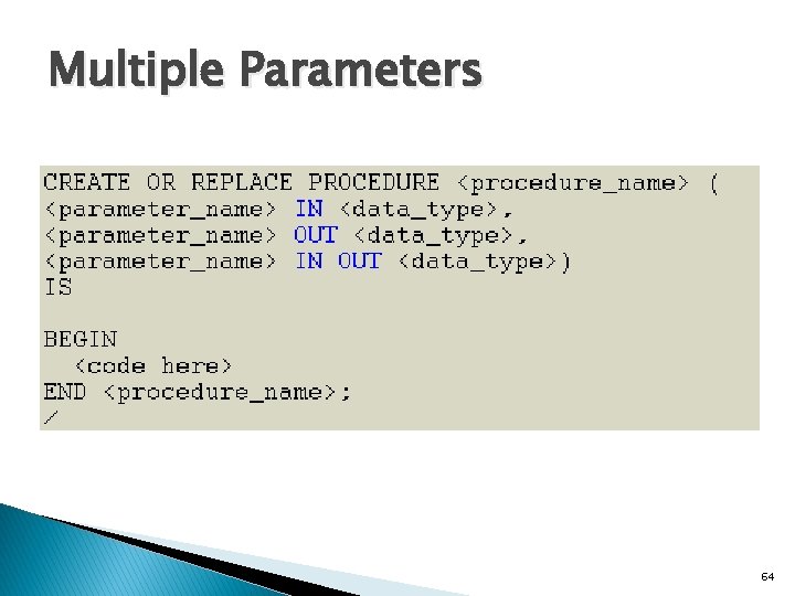 Multiple Parameters 64 