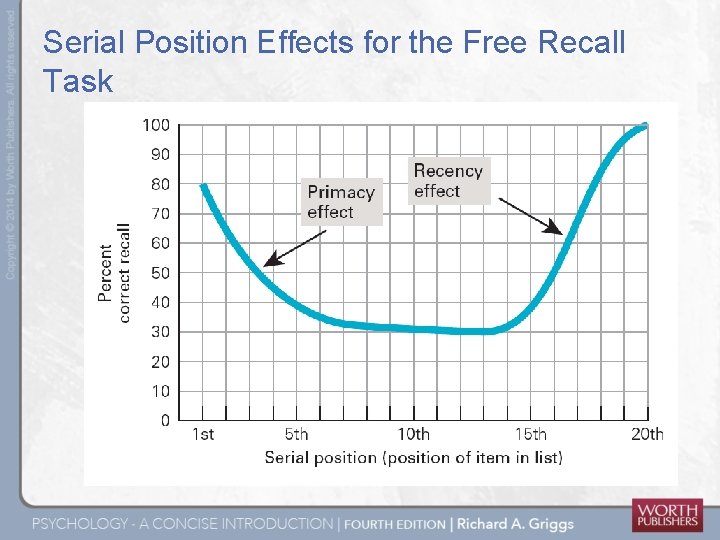 Serial Position Effects for the Free Recall Task 