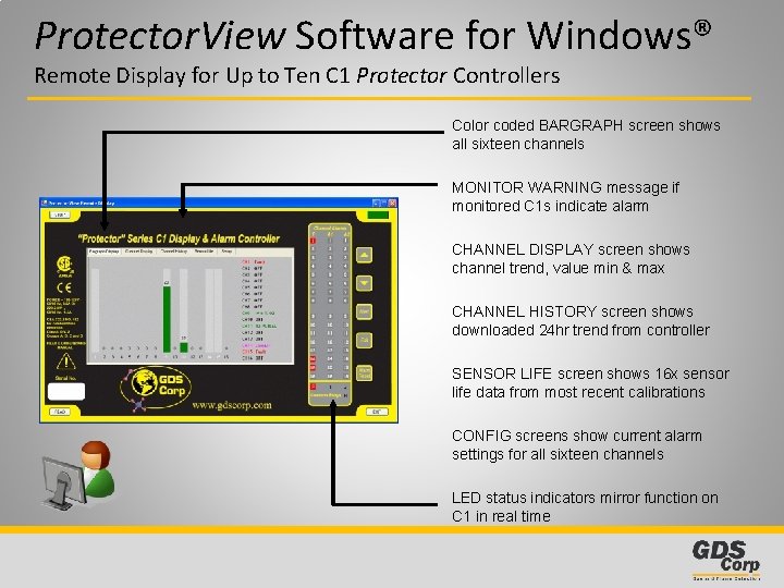 Protector. View Software for Windows® Remote Display for Up to Ten C 1 Protector