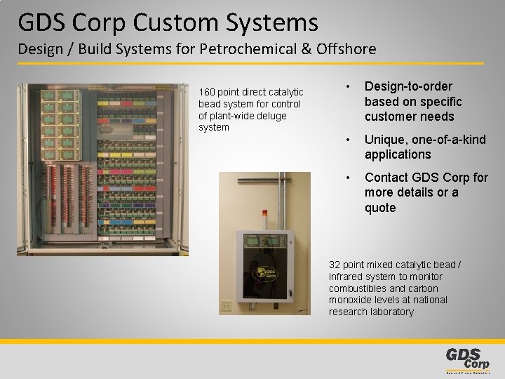 GDS Corp Custom Systems Design / Build Systems for Petrochemical & Offshore 160 point