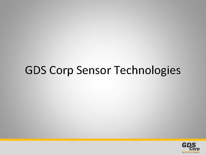 GDS Corp Sensor Technologies 