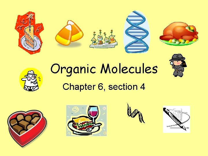 Organic Molecules Chapter 6, section 4 