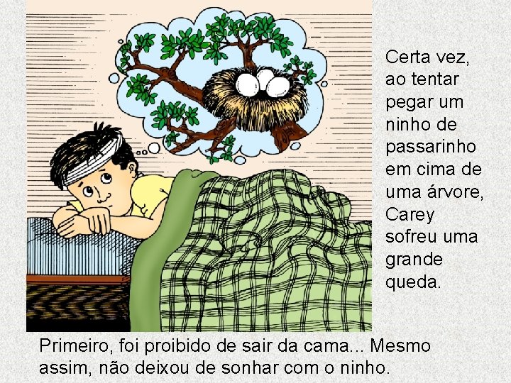 Certa vez, ao tentar pegar um ninho de passarinho em cima de uma árvore, Certa vez, ao tentar pegar um ninho de passarinho em cima de uma árvore,