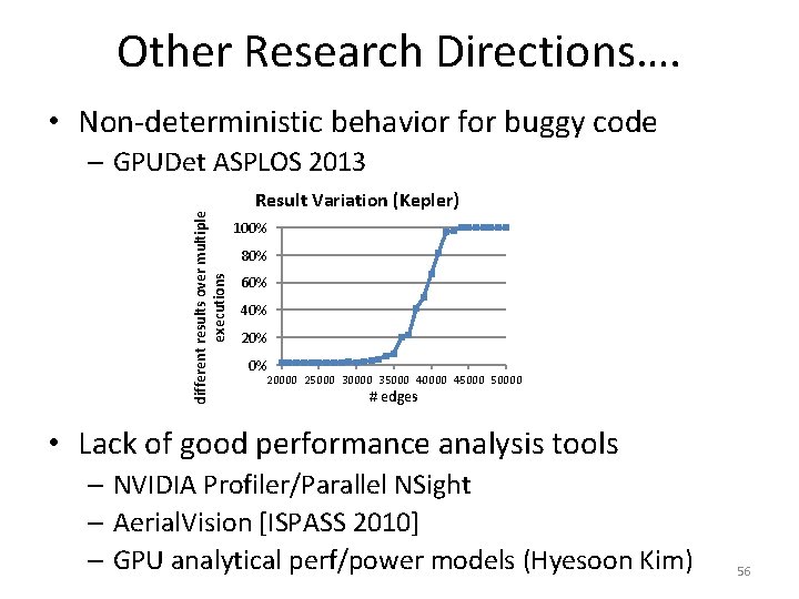 Other Research Directions…. • Non-deterministic behavior for buggy code different results over multiple executions