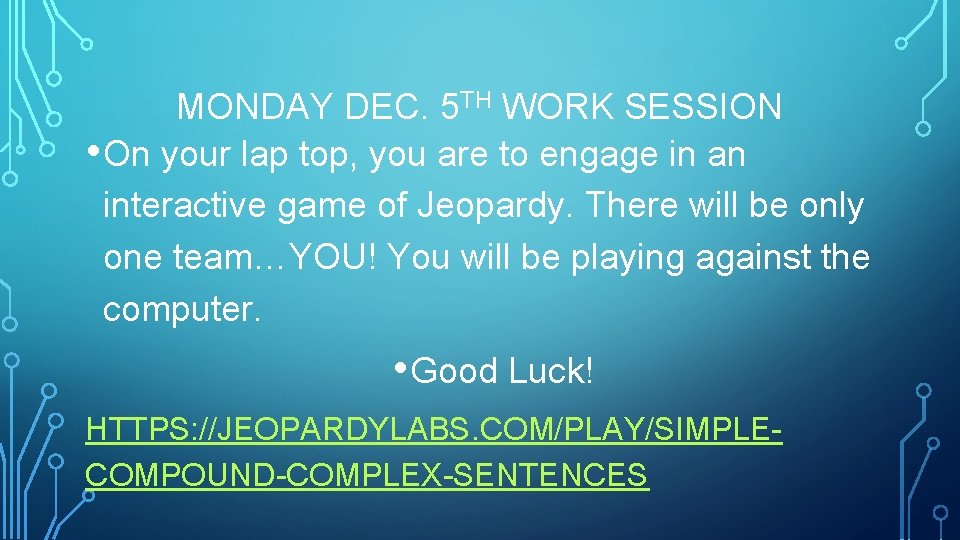 FRIDAY BELL RINGER In your bell ringer composition