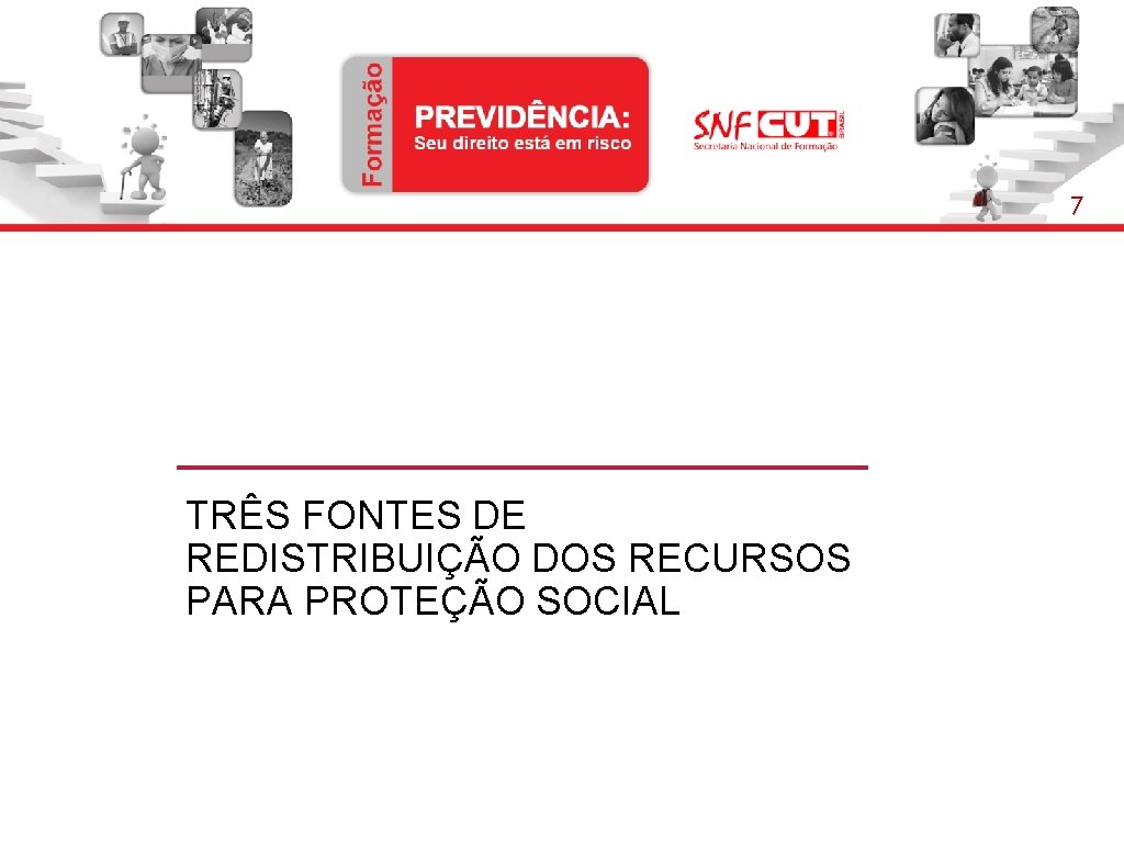 7 TRÊS FONTES DE REDISTRIBUIÇÃO DOS RECURSOS PARA PROTEÇÃO SOCIAL 