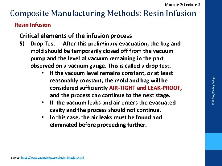 Module 2: Lecture 3 Composite Manufacturing Methods: Resin Infusion 5) Drop Test - After