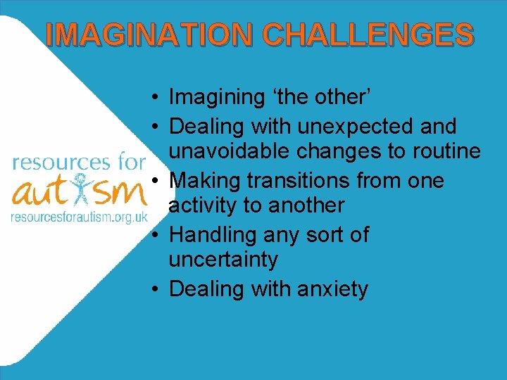 IMAGINATION CHALLENGES • Imagining ‘the other’ • Dealing with unexpected and unavoidable changes to IMAGINATION CHALLENGES • Imagining ‘the other’ • Dealing with unexpected and unavoidable changes to