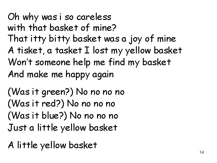 Oh why was i so careless with that basket of mine? That itty basket
