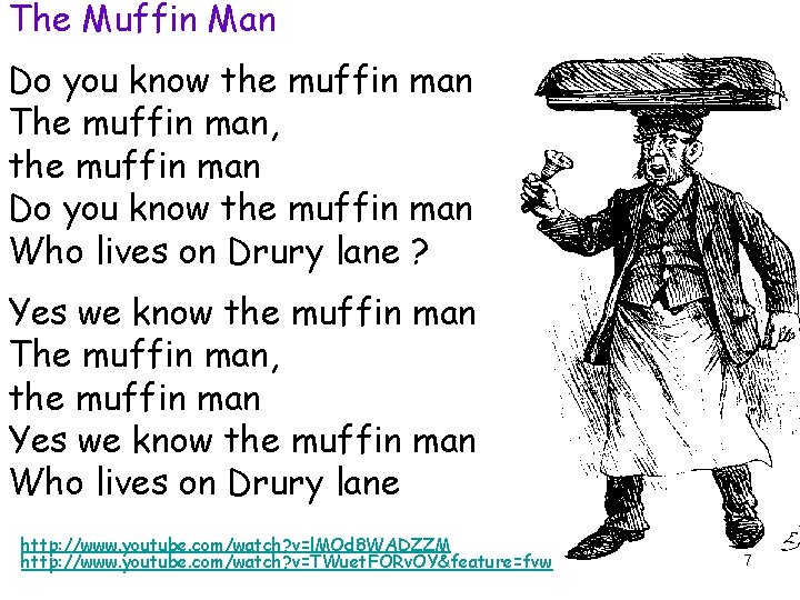 The Muffin Man Do you know the muffin man The muffin man, the muffin