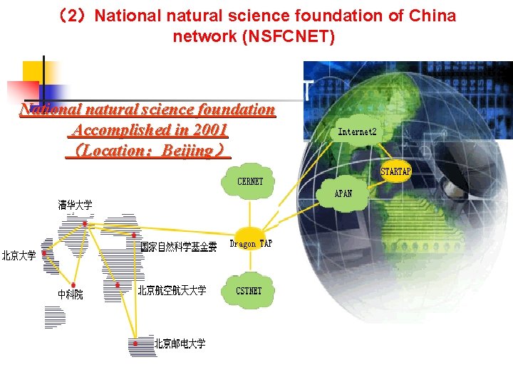 （2）National natural science foundation of China network (NSFCNET) National natural science foundation Accomplished in