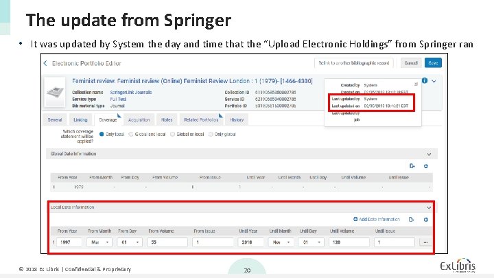 The update from Springer • It was updated by System the day and time The update from Springer • It was updated by System the day and time