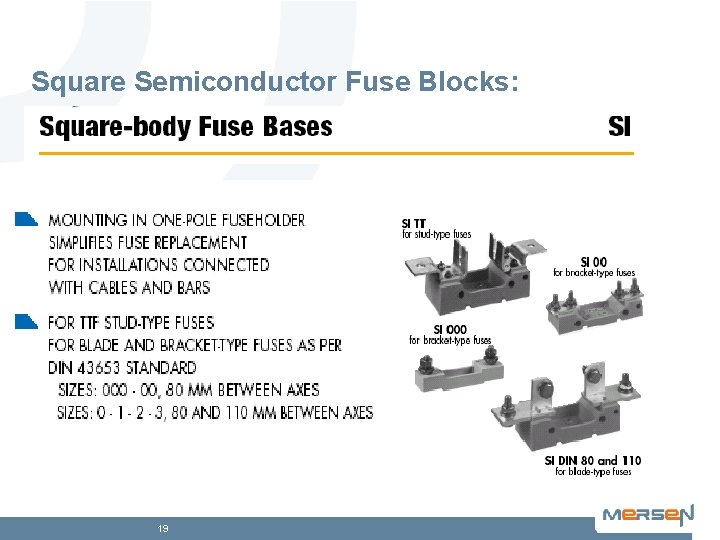 Square Semiconductor Fuse Blocks: 19 