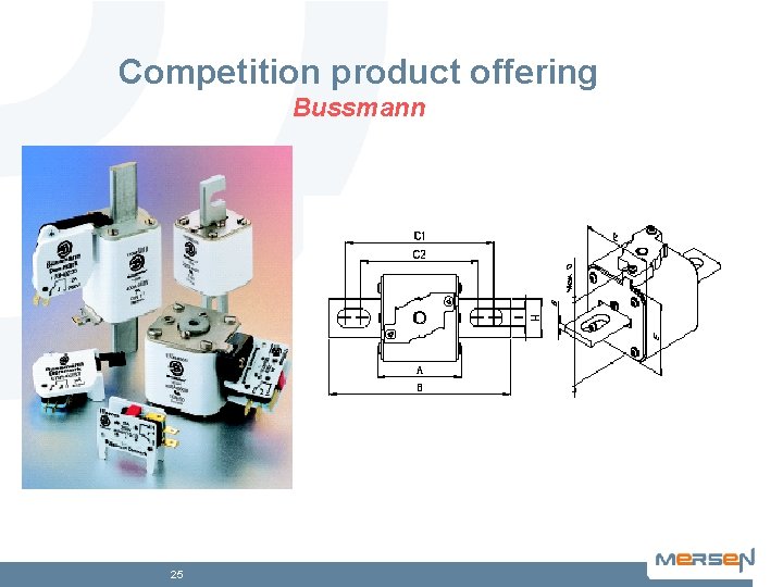 Competition product offering Bussmann 25 