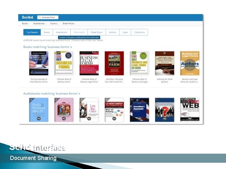 Scribd Interface Document Sharing 