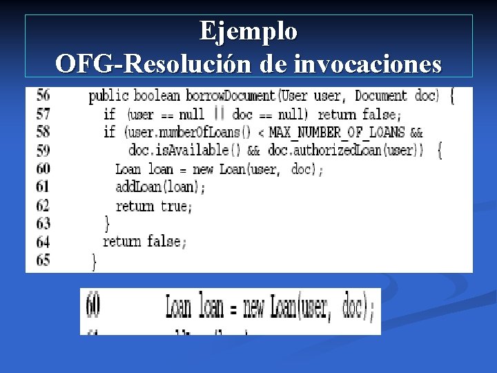 Ejemplo OFG-Resolución de invocaciones 