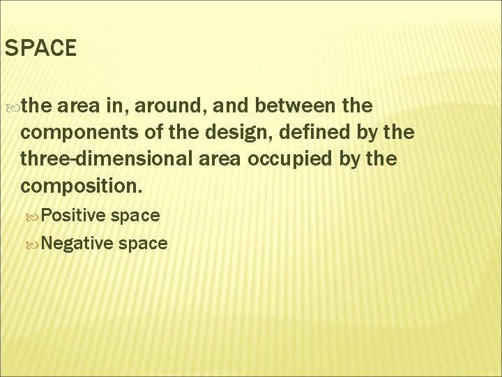 SPACE the area in, around, and between the components of the design, defined by