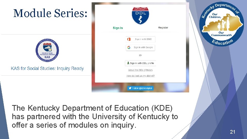 Module Series: The Kentucky Department of Education (KDE) has partnered with the University of