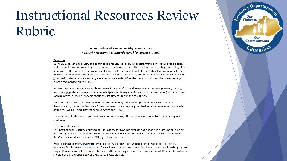 Instructional Resources Review Rubric 