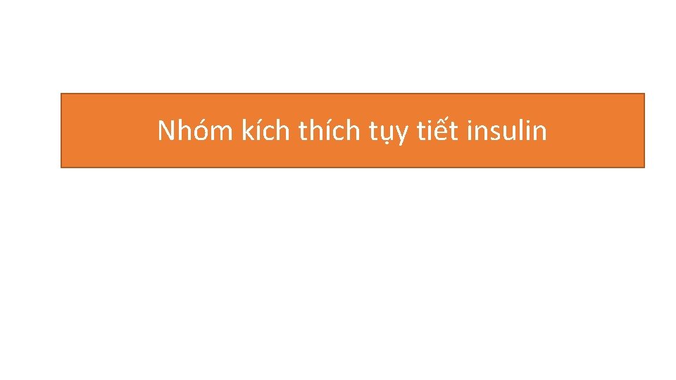 Nhóm kích thích tụy tiết insulin 