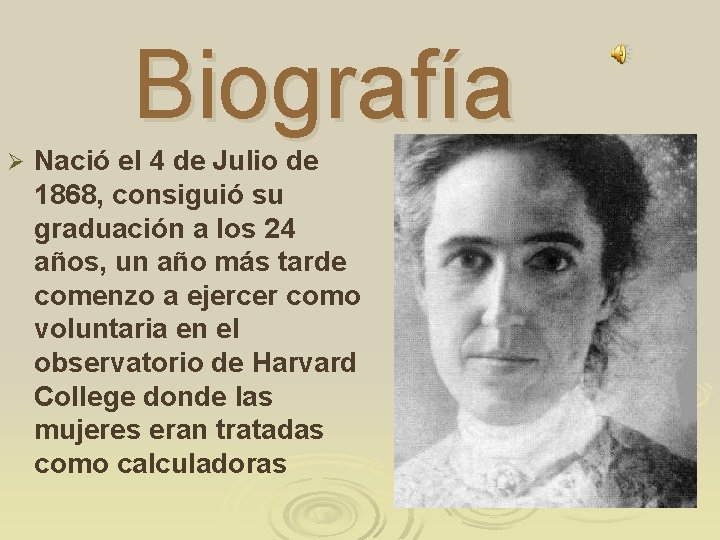 Biografía Ø Nació el 4 de Julio de 1868, consiguió su graduación a los