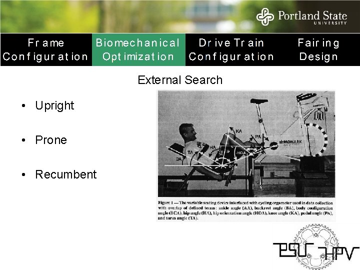 External Search • Upright • Prone • Recumbent 