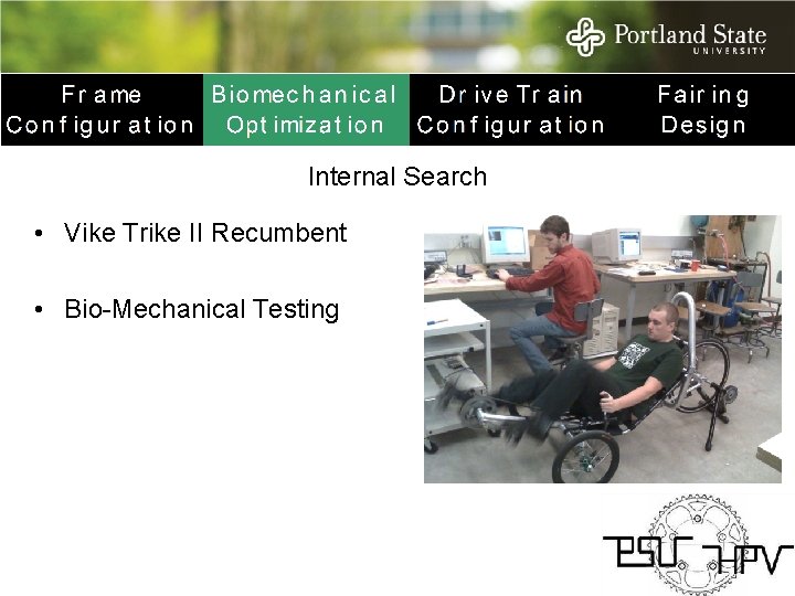 Internal Search • Vike Trike II Recumbent • Bio-Mechanical Testing 