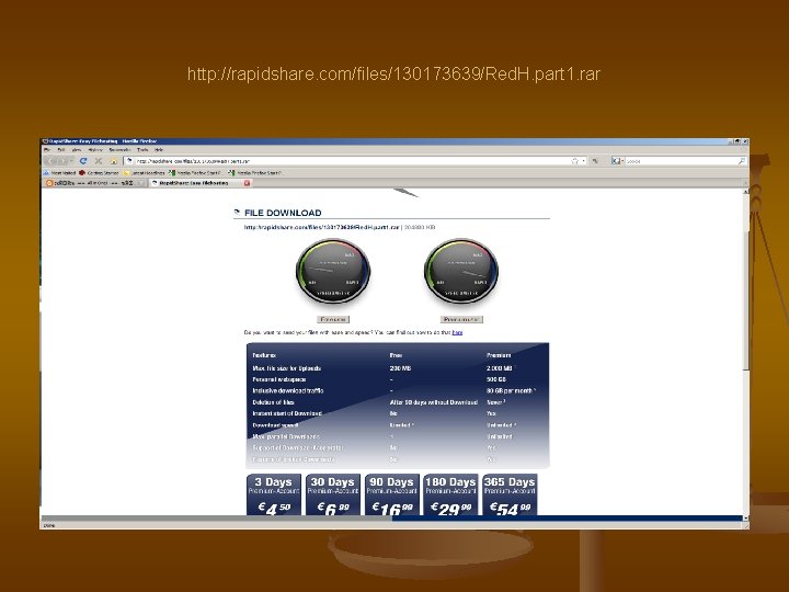 http: //rapidshare. com/files/130173639/Red. H. part 1. rar 