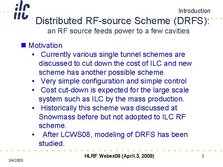 Distributed Rf Distributed RFsource Scheme DRFS First Design Shigeki Fukuda