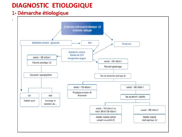 DIAGNOSTIC ETIOLOGIQUE 1 - Démarche étiologique. 