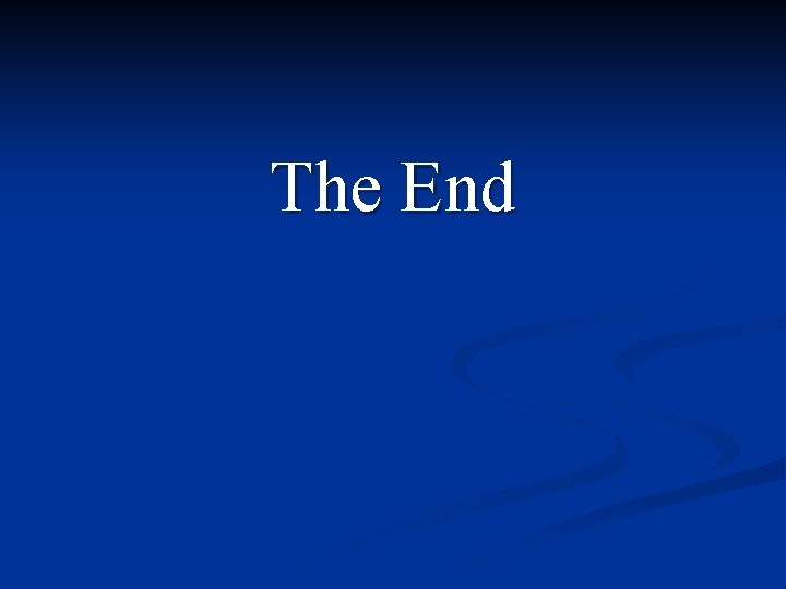 The End 