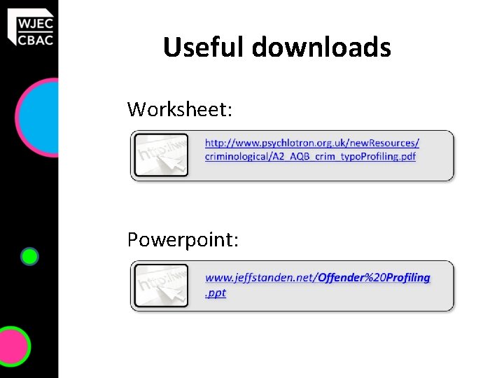 Useful downloads Worksheet: Powerpoint: 