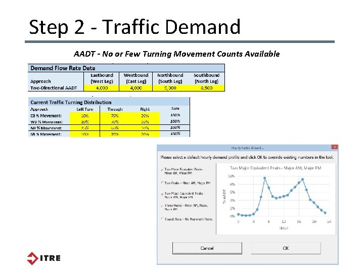 Step 2 - Traffic Demand AADT - No or Few Turning Movement Counts Available Step 2 - Traffic Demand AADT - No or Few Turning Movement Counts Available