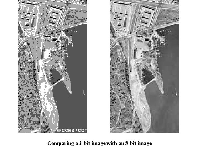 Comparing a 2 -bit image with an 8 -bit image 