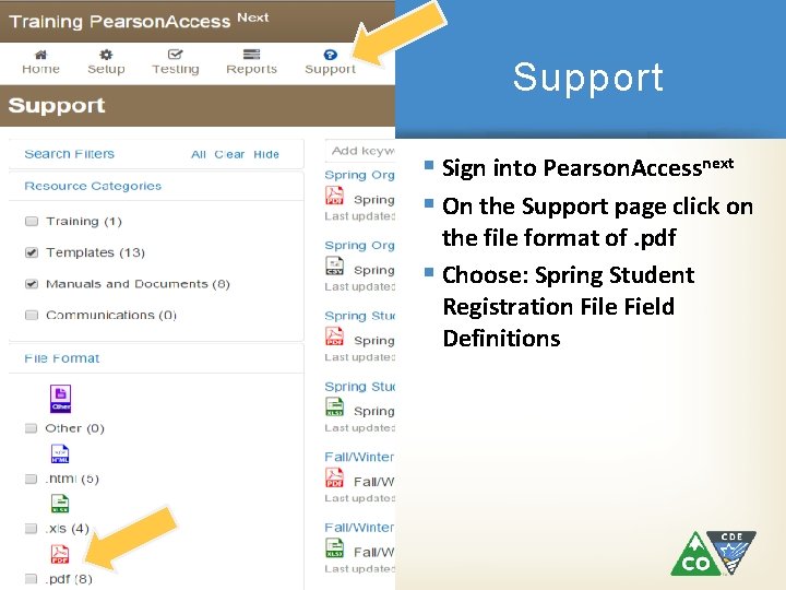 Support § Sign into Pearson. Accessnext § On the Support page click on the