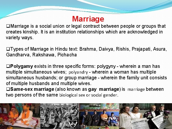Marriage q. Marriage is a social union or legal contract between people or groups