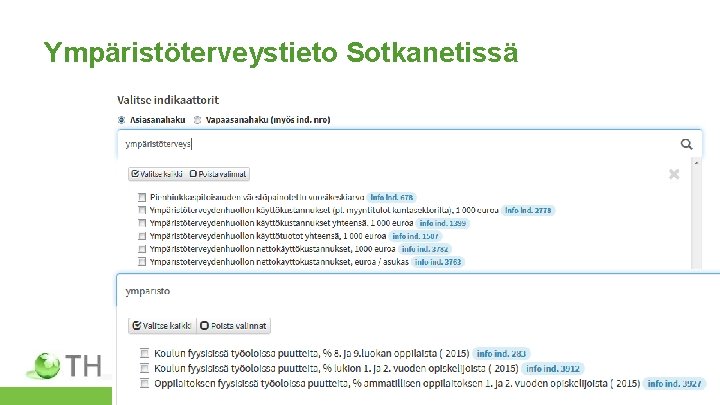 Ympäristöterveystieto Sotkanetissä 5 