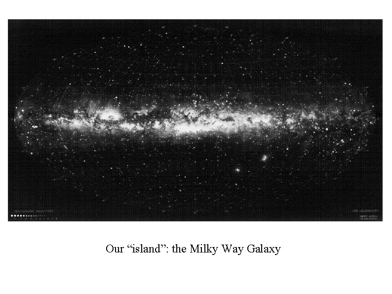 Our “island”: the Milky Way Galaxy Our “island”: the Milky Way Galaxy