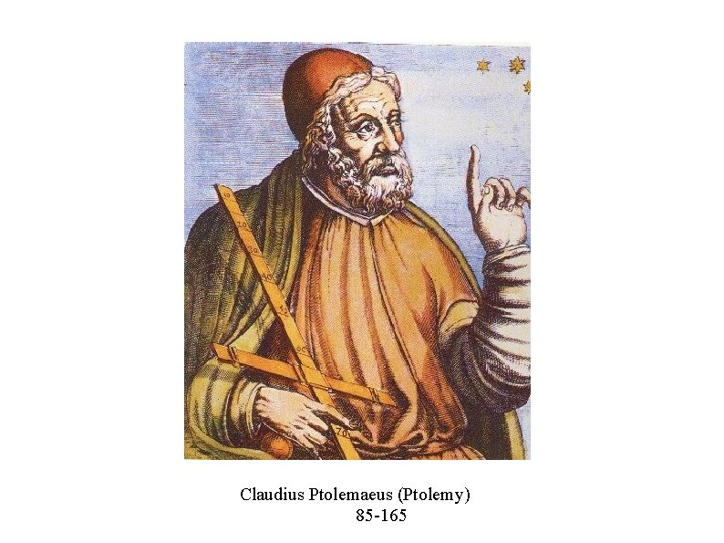 Claudius Ptolemaeus (Ptolemy) 85 -165 Claudius Ptolemaeus (Ptolemy) 85 -165