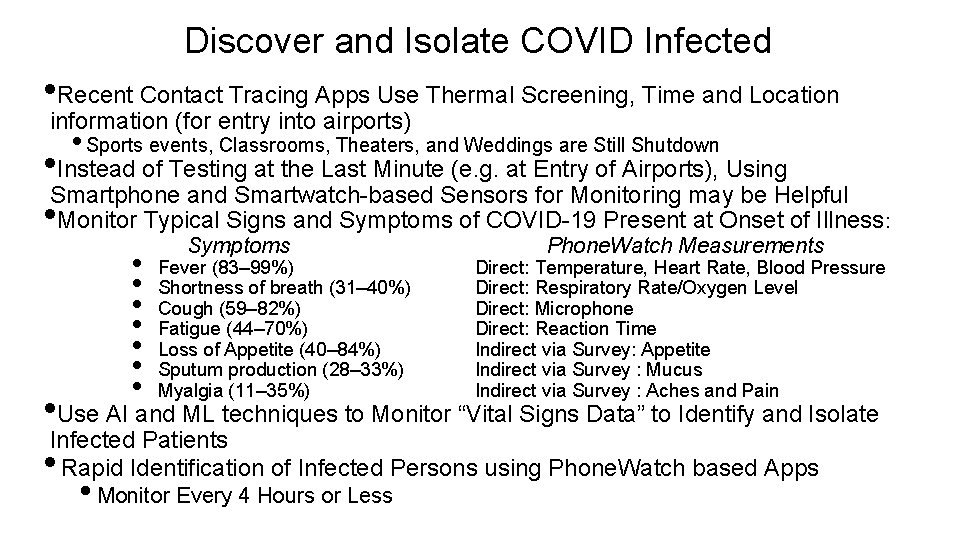 Discover and Isolate COVID Infected • Recent Contact Tracing Apps Use Thermal Screening, Time
