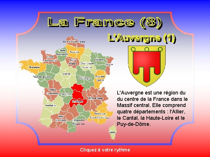 L'Auvergne est une région du du centre de la France dans le Massif central.