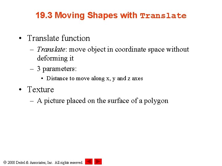19. 3 Moving Shapes with Translate • Translate function – Translate: move object in 19. 3 Moving Shapes with Translate • Translate function – Translate: move object in