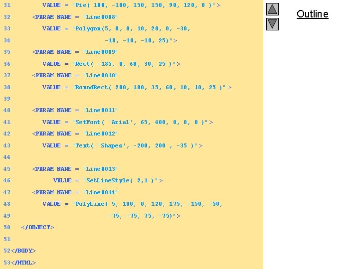 31 32 VALUE = "Pie( 100, -100, 150, 90, 120, 0 )" > <PARAM 31 32 VALUE = "Pie( 100, -100, 150, 90, 120, 0 )" > <PARAM