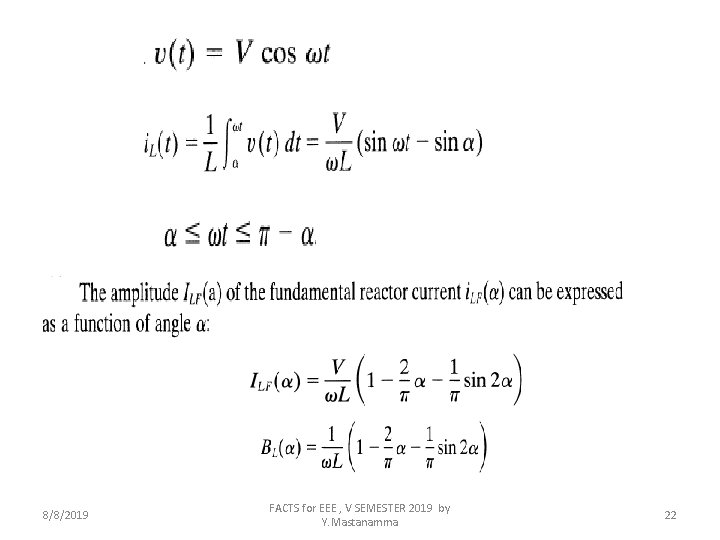 8/8/2019 FACTS for EEE , V SEMESTER 2019 by Y. Mastanamma 22 