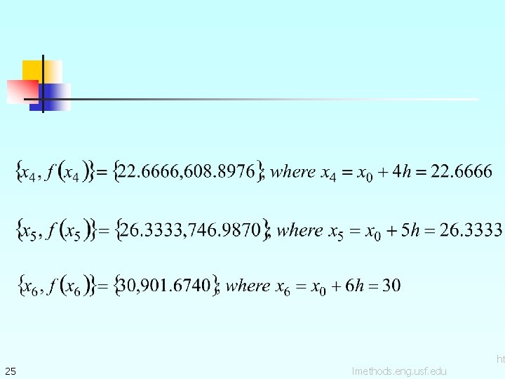 25 lmethods. eng. usf. edu ht 